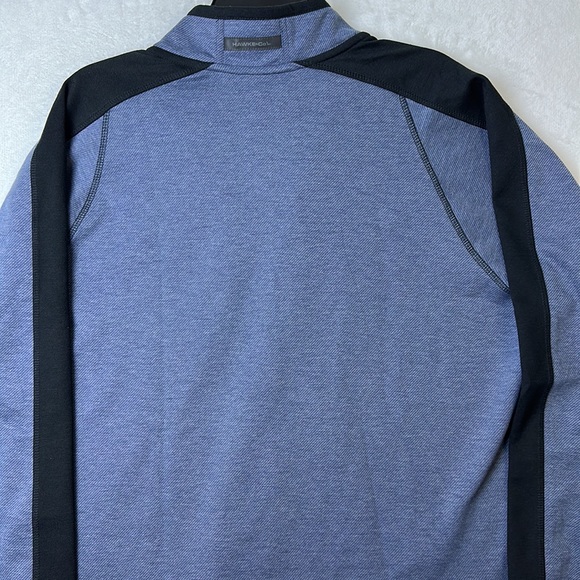 Hawke Co Men's Blue Black Pullover Sweater 1/2 Zip Large - Picture 12 of 13